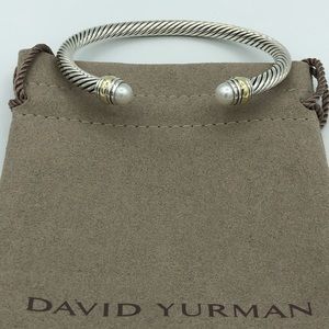 David Yurman 5mm Pearls and Gold Bracelet